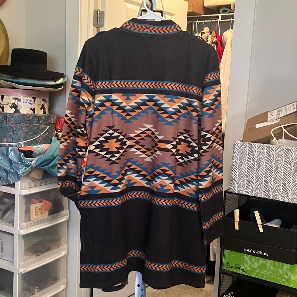 Aztec Patterned Cardigan - Multicolor - image 4